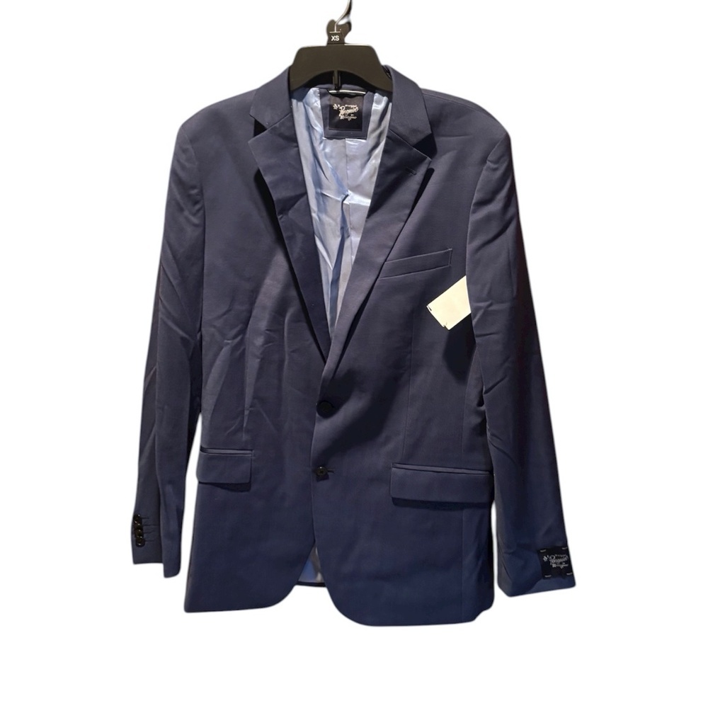Original Penguin Osmans Wool Blend Slim Fit Suit Jacket Blazer in Blue 42L NWT